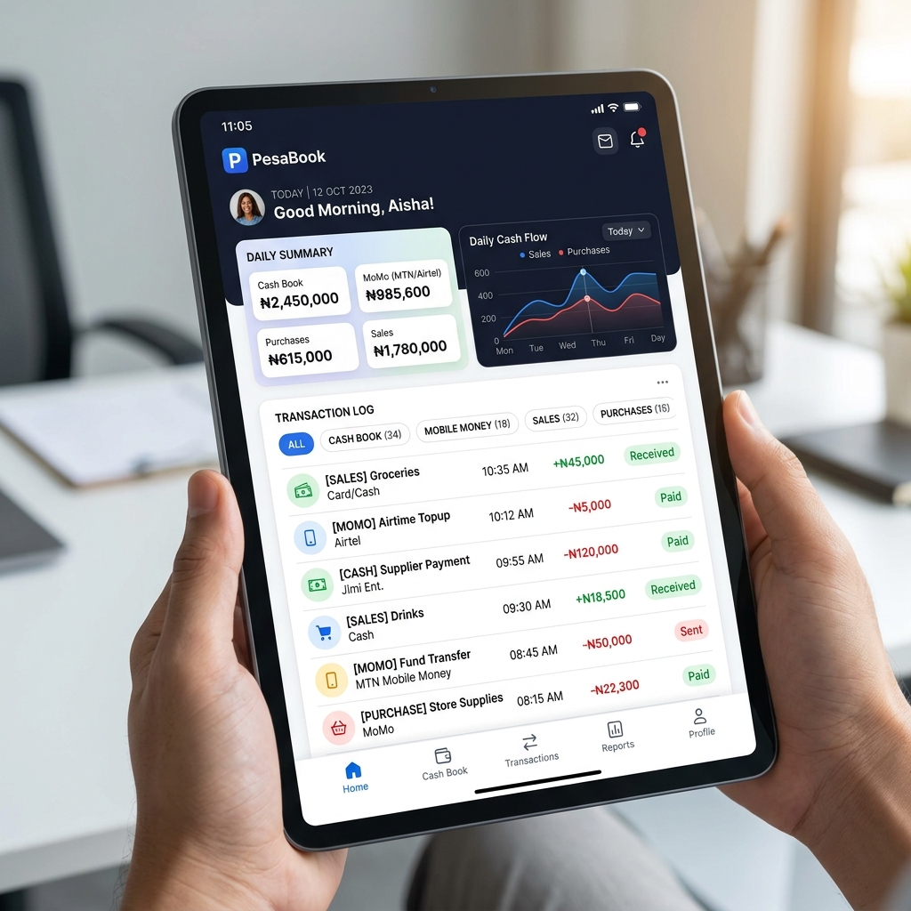 Merchant Cashbook on Mobile